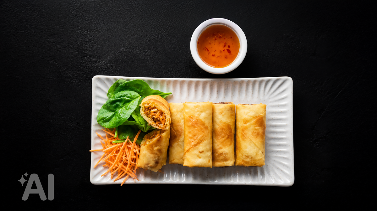Homemade Vegetable Spring Rolls (4 pcs)