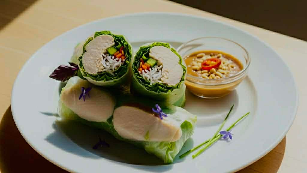 FRESH SPRING ROLLS WITH CHICKEN
